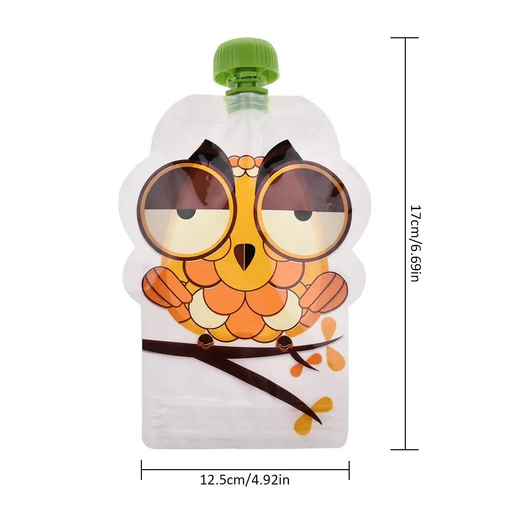 8pcs 148ml BPA-Free Reusable Sealed Complementary Food Pouch