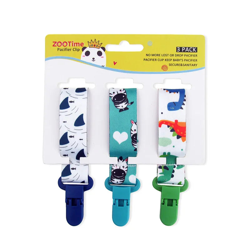 3pcs Baby Pacifier Clip Set