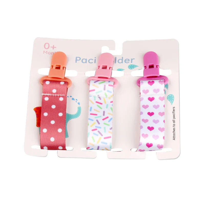 3pcs Baby Pacifier Clip Set