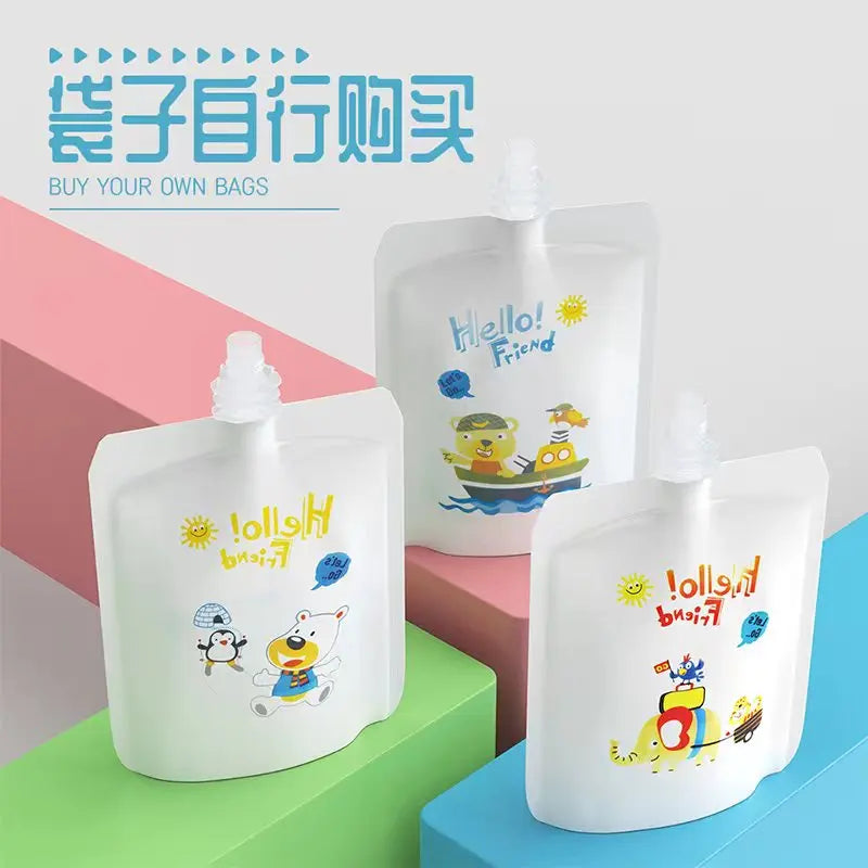 8pcs 148ml BPA-Free Reusable Sealed Complementary Food Pouch
