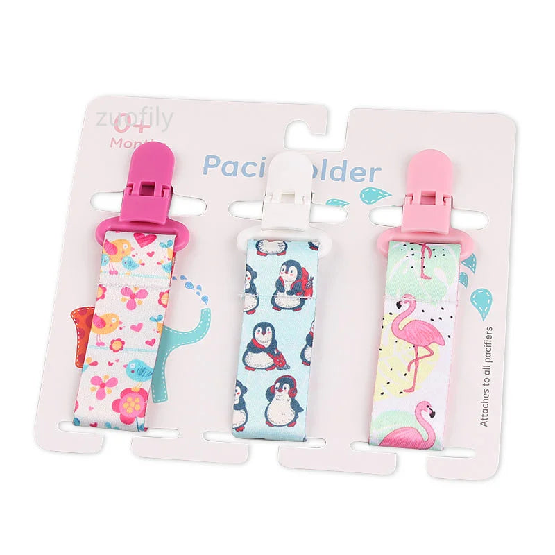3pcs Baby Pacifier Clip Set