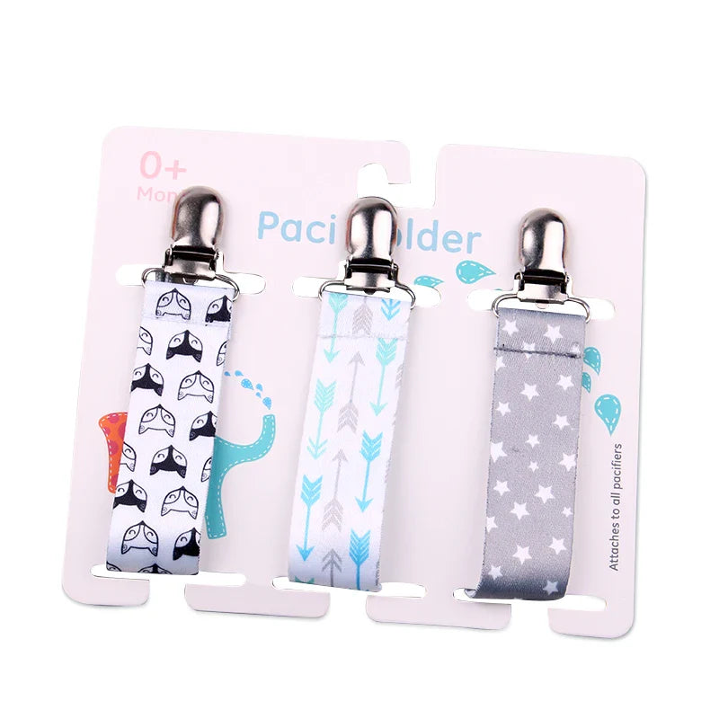 3pcs Baby Pacifier Clip Set
