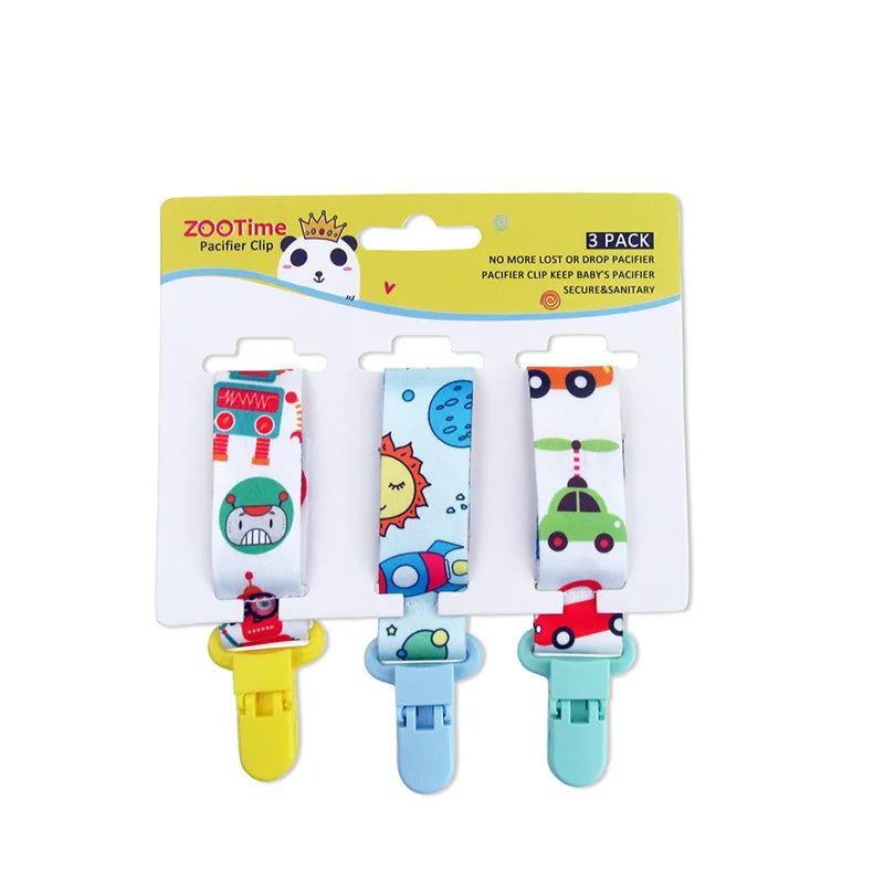 3pcs Baby Pacifier Clip Set