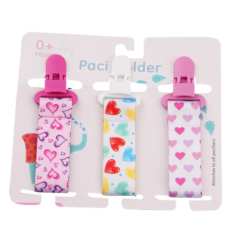 3pcs Baby Pacifier Clip Set