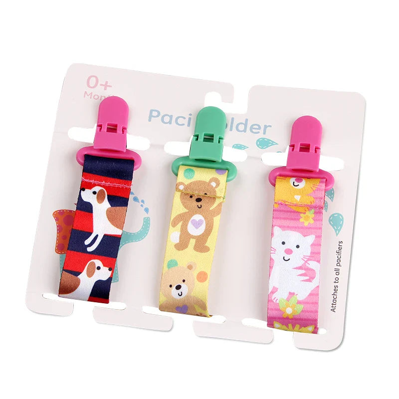 3pcs Baby Pacifier Clip Set