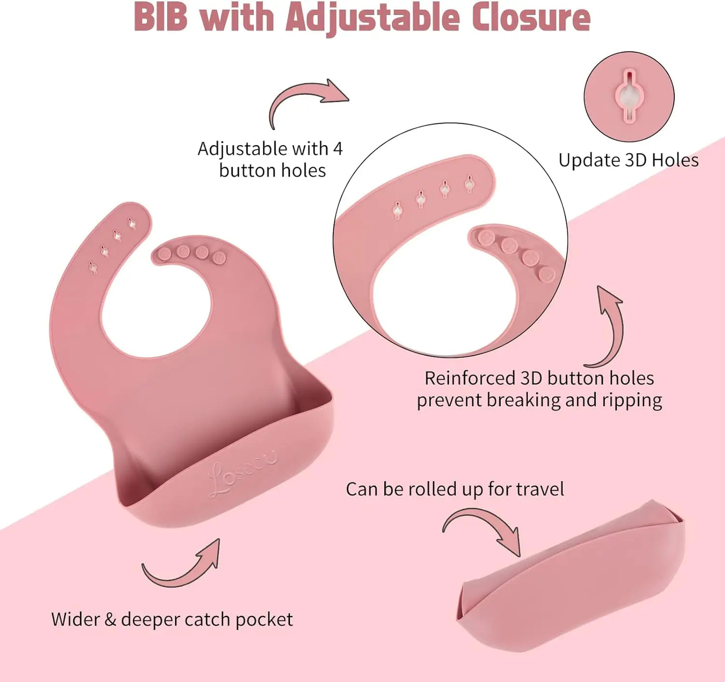 Silicone baby feeding set