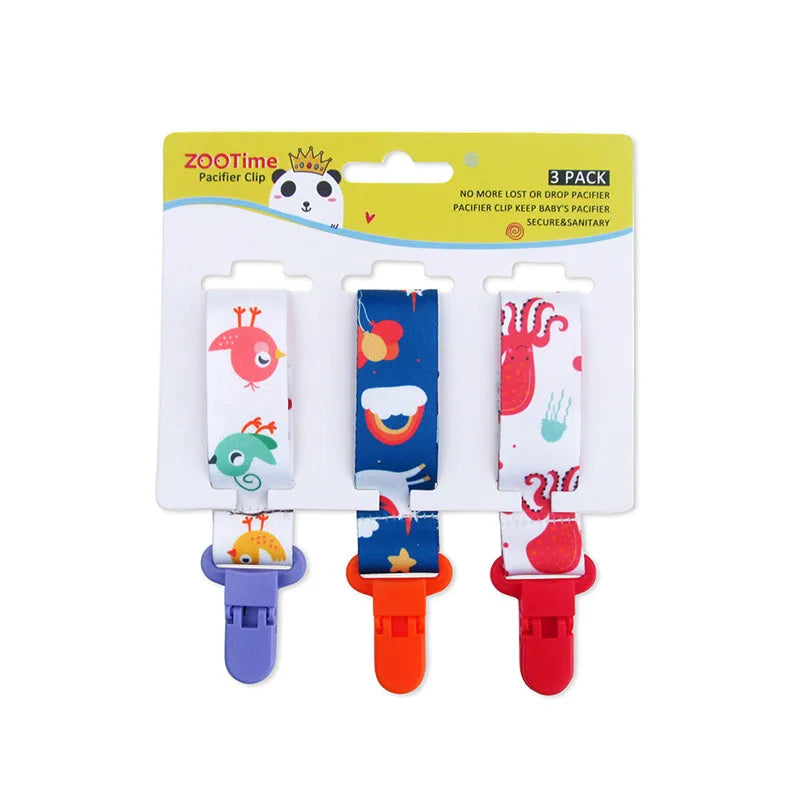 3pcs Baby Pacifier Clip Set