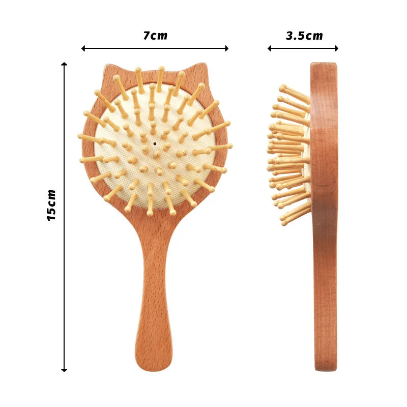 Newborn Baby Wooden Hair Brush
