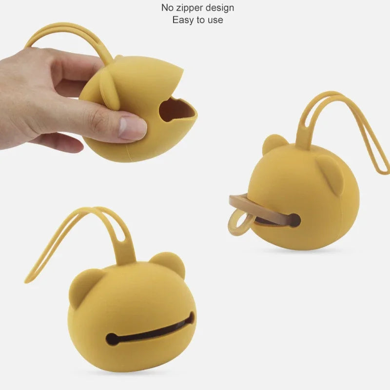 Panda-Shaped Silicone Pacifier Case