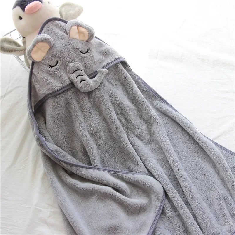 Cartoon Animal Hooded Baby Towels