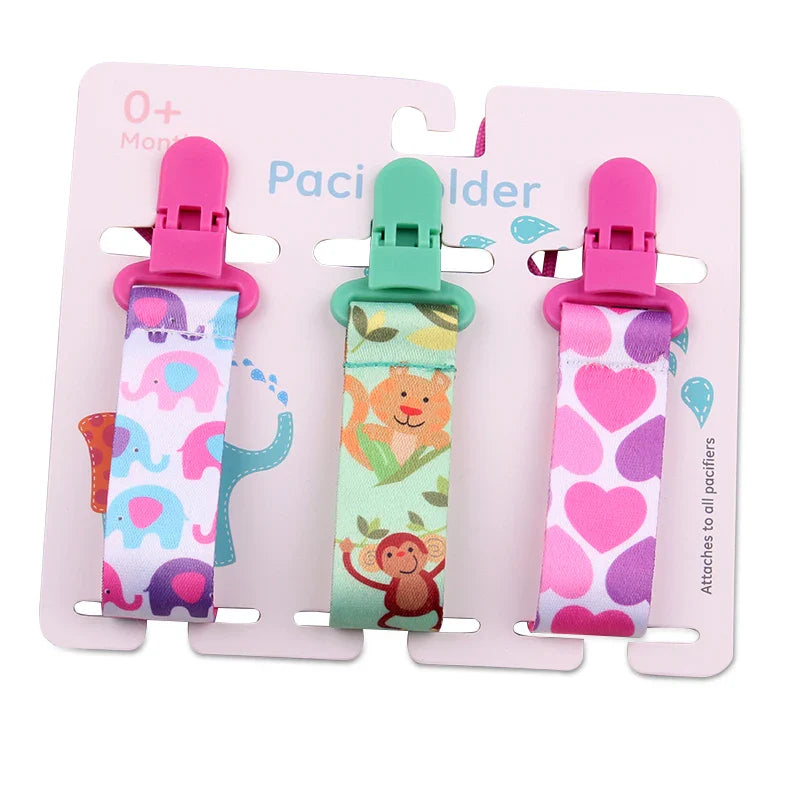 3pcs Baby Pacifier Clip Set