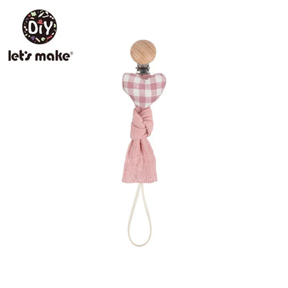 Wooden & Crochet Pacifier Clip
