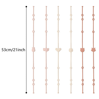 6pcs Silicone Baby Toy & Pacifier Straps