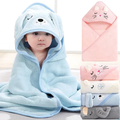 Cartoon Animal Hooded Baby Towels